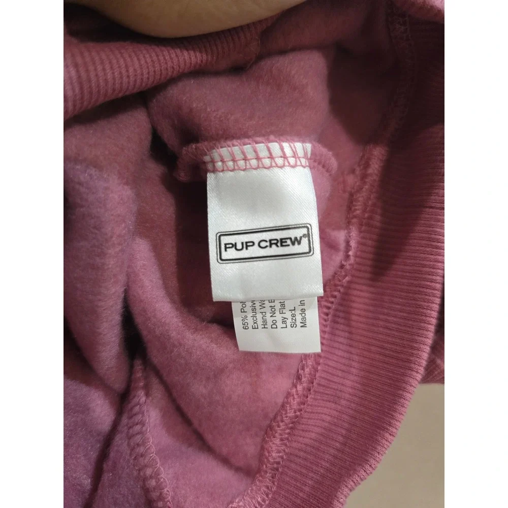 Pup Crew Super Cute Pink Ruffle Dog Sweatshirt Pet Apparel Large New